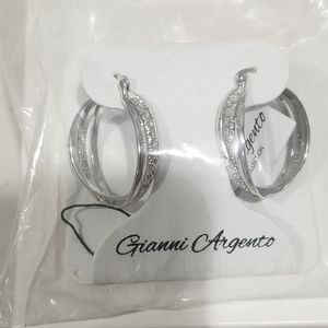1/4 Diamond Wrap Hoop Earrings